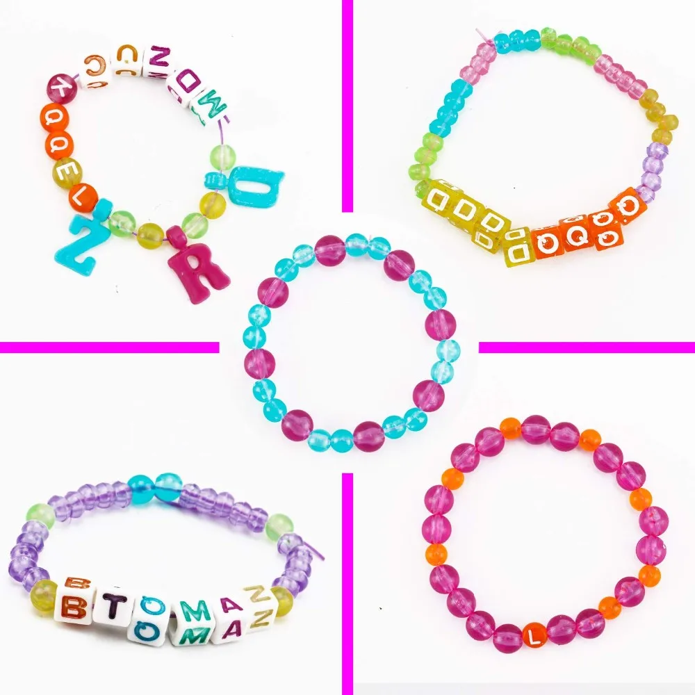 Abc Beads Charms Friendship Bracelet Making Kit Diy Creativity Mix