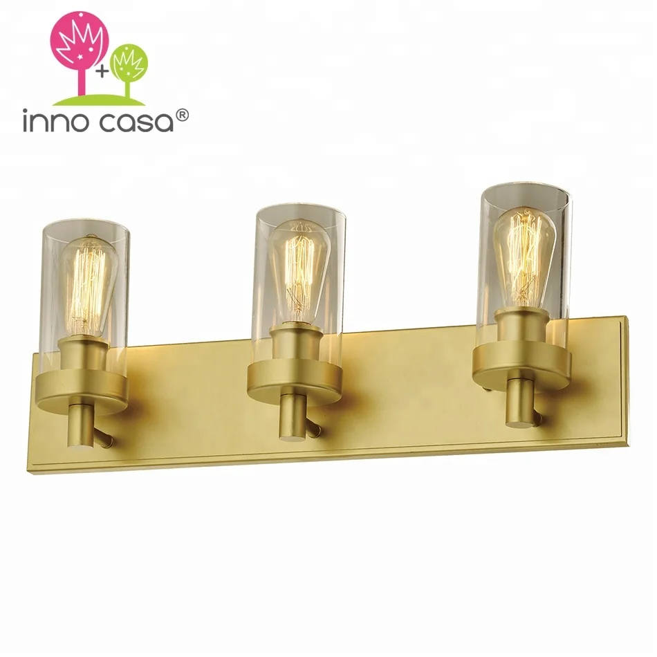 Amazon Fashionable Gold 3 E26/E27 lampholder Wall Fixture Wall Lamp from China Factory