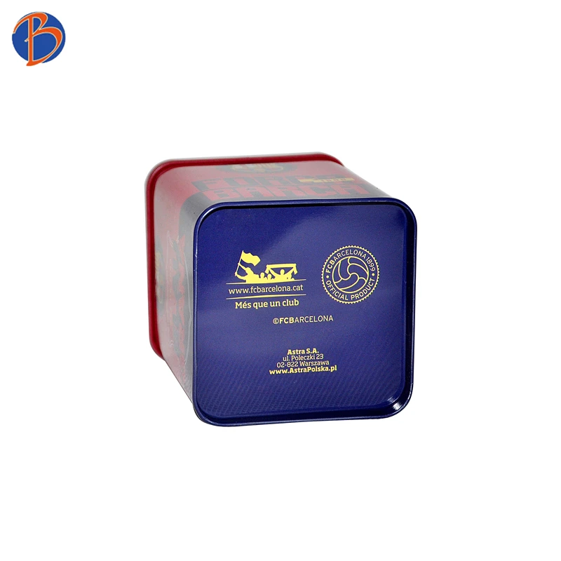 Bodenda high quality square shape metal pen holder customized height and printing packing tin box practical metal stationary