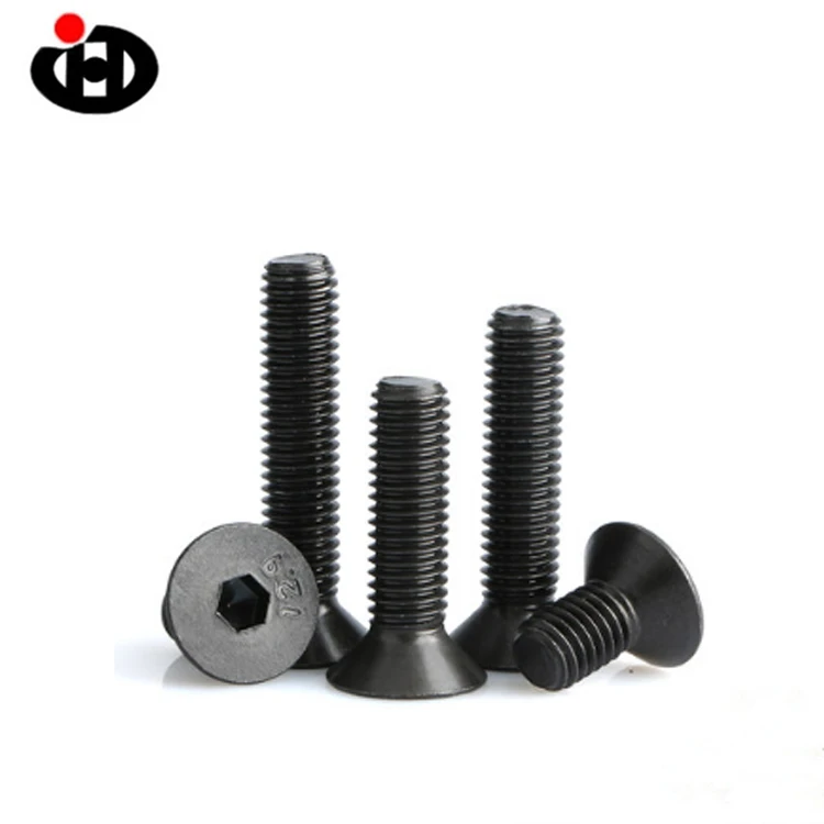 Din 7991 Black Hex Socket Flat Head Screw Grade 10.9 12.9 - Buy Hex ...