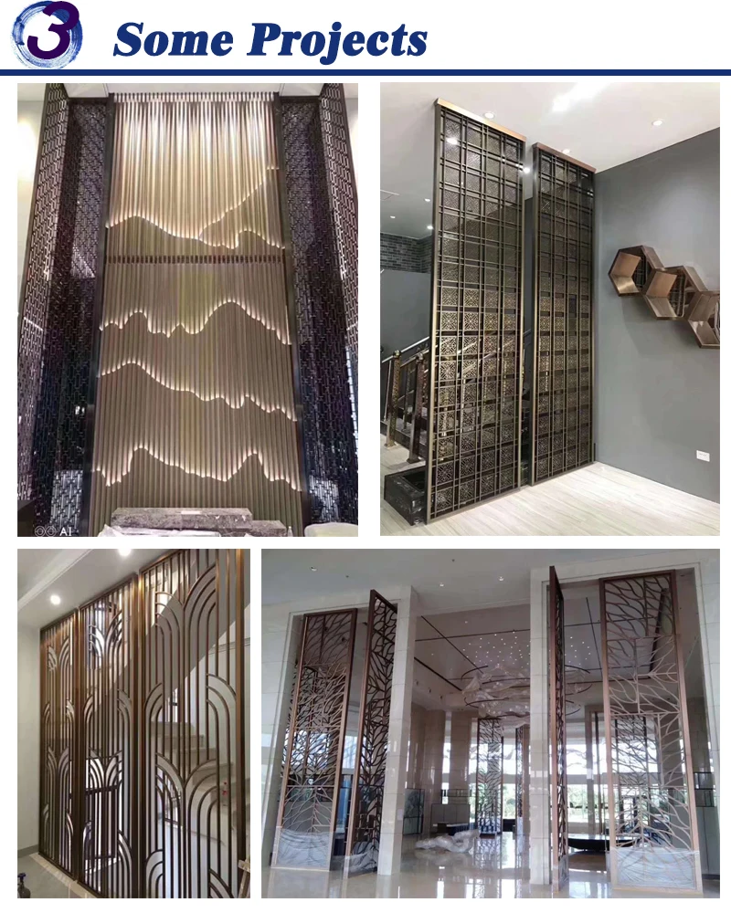 Luxury Golden Room Dividers Waterfall Room Partition Decorative