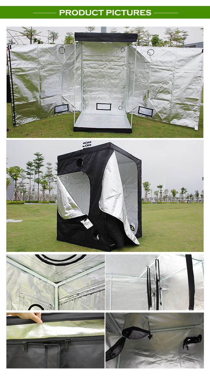 PEVA+oxford mylar material waterproof 60/80/100/120/140/240/300 cm wide grow room grow tent