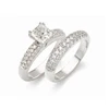 925 sterling silver 18K White Gold Engagement Ring R
