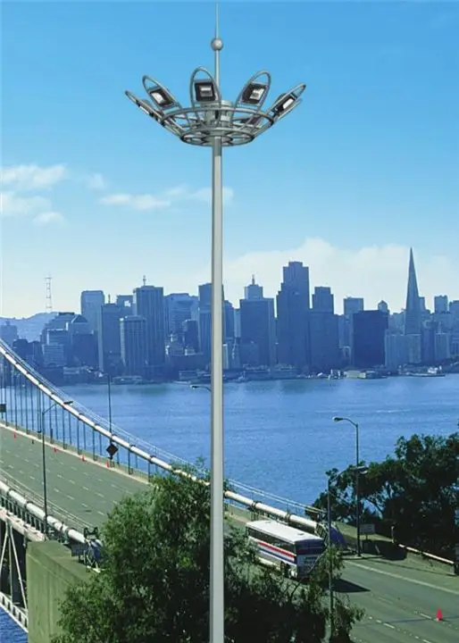 金属桅杆街杆 12 m 200 w 洪水高桅杆照明杆用于道路广场运动场游乐场