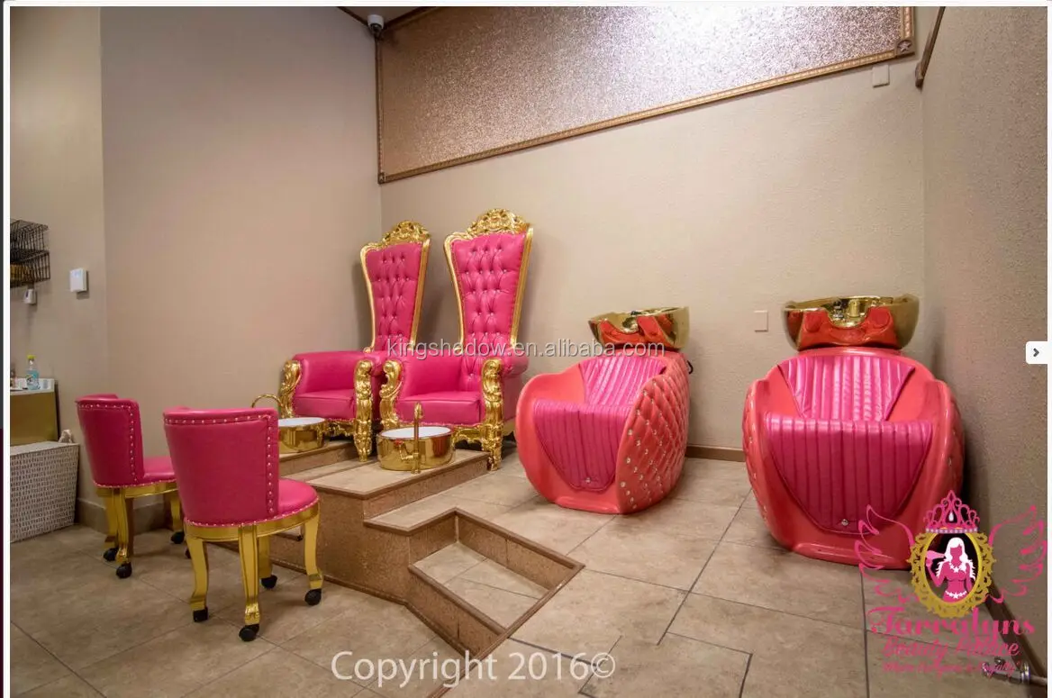 Luxury Woman Painted Nail Salon Chairs Pedicure Massage Chairs Art