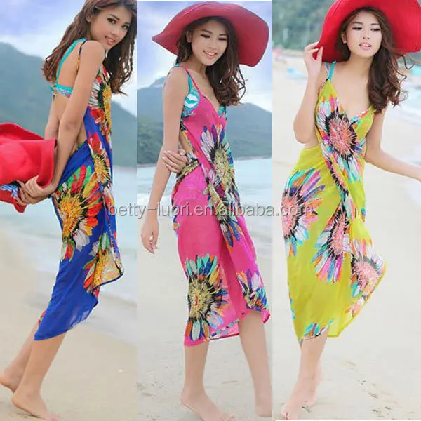 2014 Fashion Cover Up Beach Wrap Multi Wrap Dress - Buy Multi Wrap ...