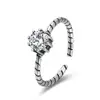 SSDR119 Beautiful Simple Fashion Design Adjustable Ring Black Stone Silver Ring Black Stone
