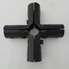 JYJ-5| 4 ways stamping black coated pipe joint| Suppliers metal Automobile connector| SPCC conveyor belt fittings