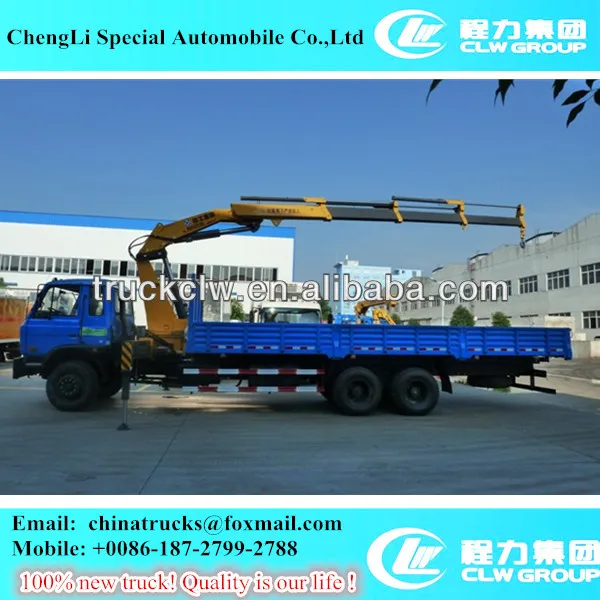 Dfs1251glj5 6x4 Truck Crane With Grab Truck Cranes Loading Stone Or