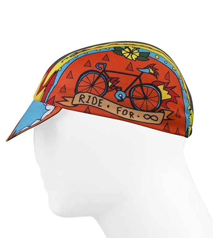 Guangjia Wholesale Custom Dry Fit Short Brim Cotton Printed Bike Cap