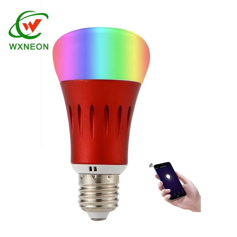 New Supply 7w E27 WiFi Smart Wireless Dimmable RGB LED Bulb With Remote