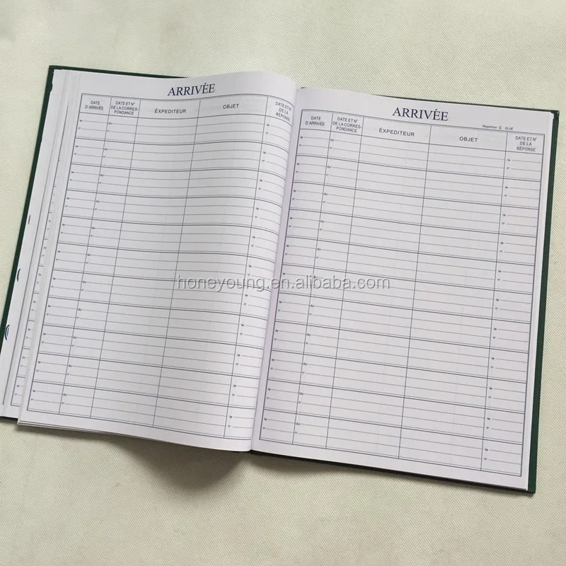 60g Offset Paper Accounting Notebook/register Book A4 Cover Notebooks