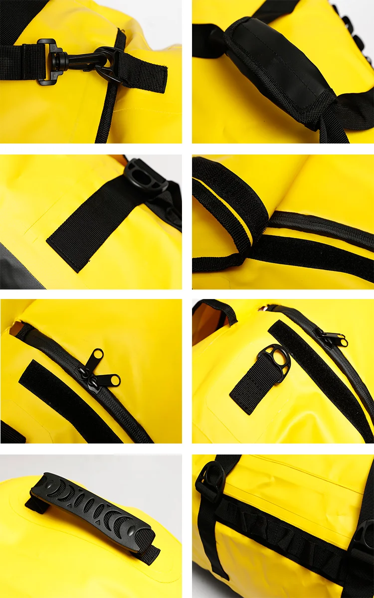 Custom Cheap Fashion Yellow Pvc Travel Duffel Bag Waterproof Sports