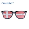 2018 custom party eyewear glasses Wholesale custom PC material pinhole sunglasses with country flag
