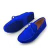 China manufacturer driving suede leather dress blue mens loafers