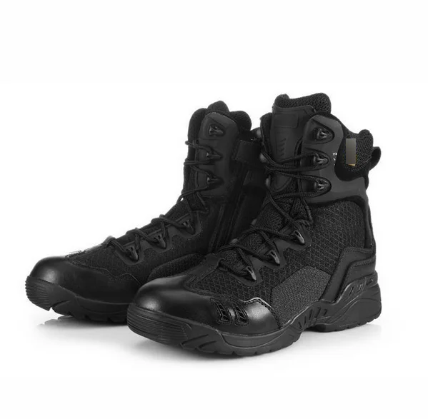 Men's Lace Up Military Tactical Boot With Side Zipper - Buy Tactical ...
