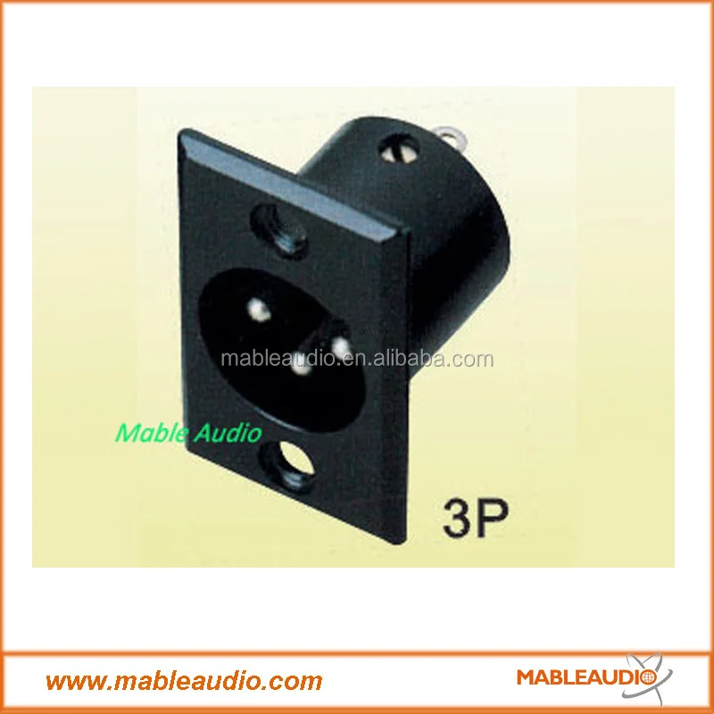 3pins Xlr Chassis Mount Connector/xlr Panel Mount Socket/3pins Male Xlr