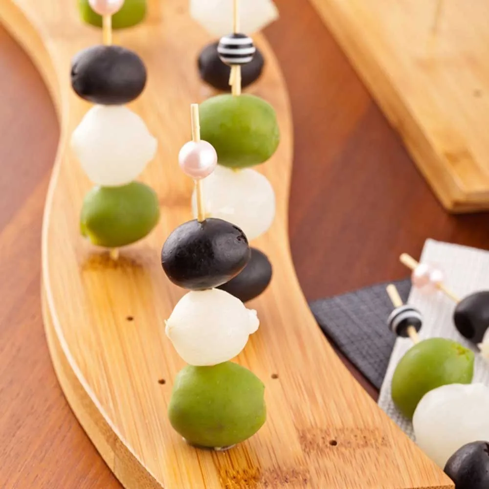 Bamboo S Wave Skewer Holder Food Display Racks Skewers Stand Buy