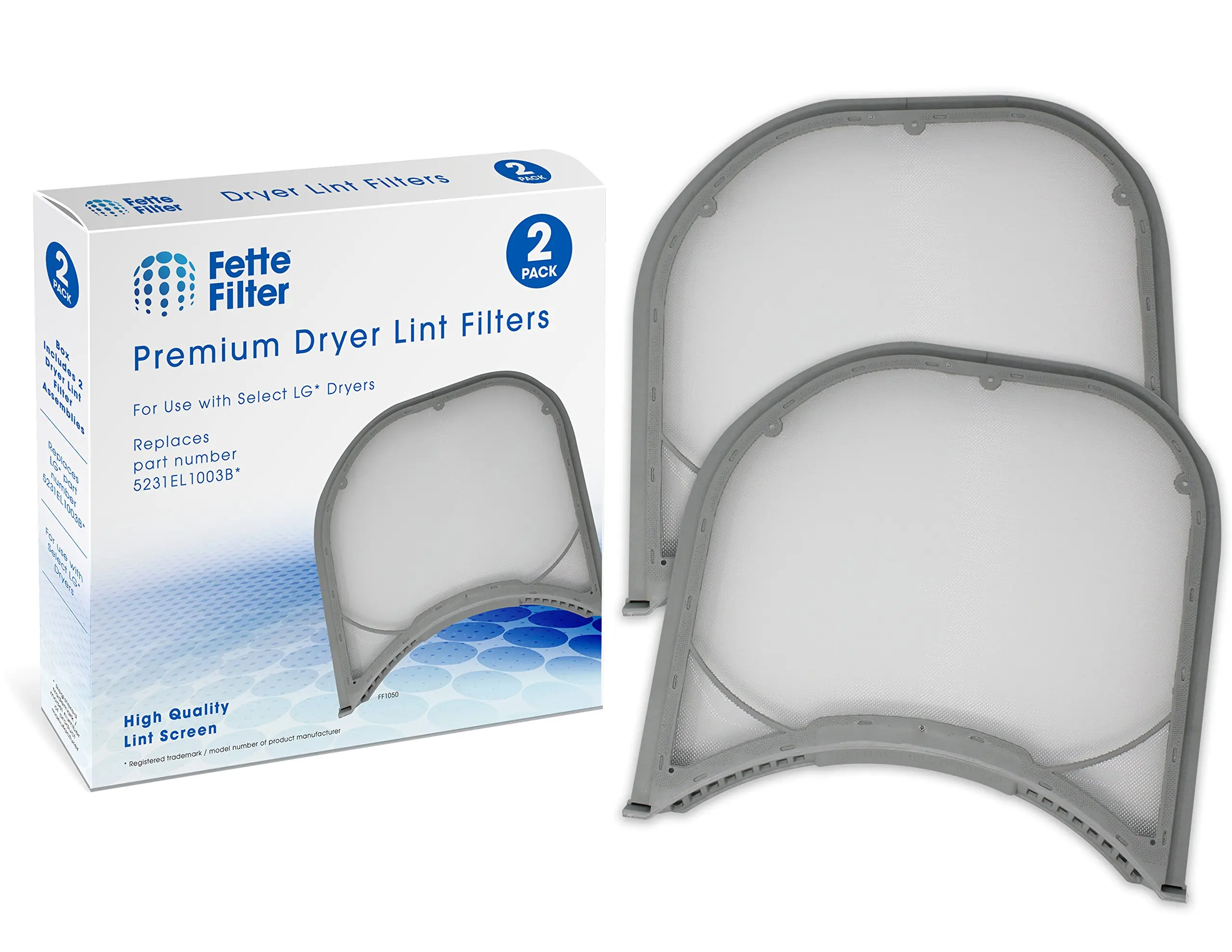 Get Quotations · 2-Pack - LG 5231EL1003B Compatible Dryer Lint Filter Assembly with Felt Rim Seal