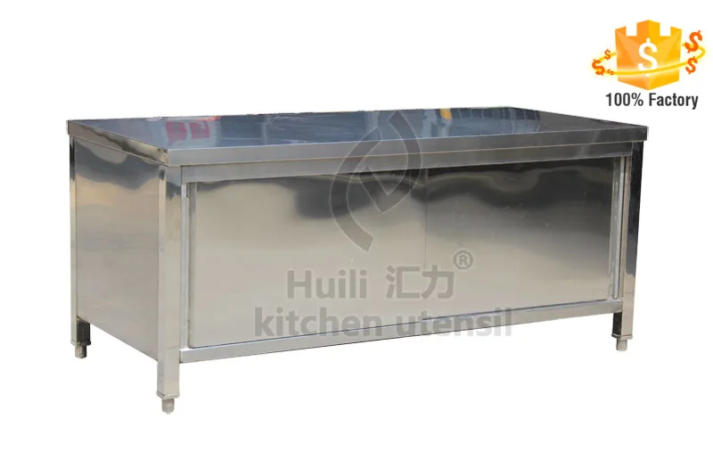 Stainless Steel Modern Commercial Kitchen Cabinet With Table Cake