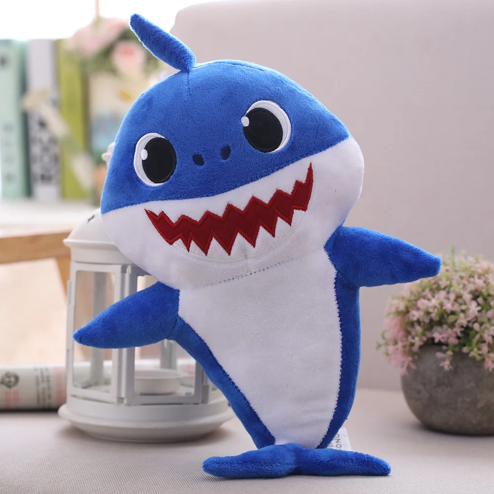 2019 luminous easter gift cute baby shark plush toy animal plush