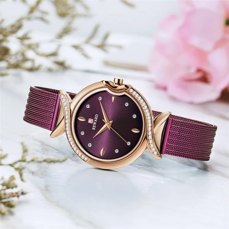 手表奢华品牌时尚石英女士水钻手表手表简单玫瑰金时钟 - buy quartz