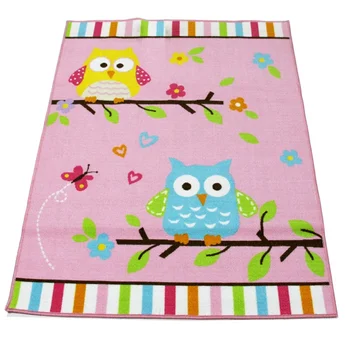 Kids Owl Cartoons Fun Floor Rug