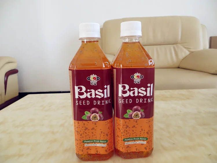 basil seed drink with passion fruit flavor 500ml