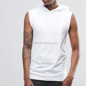 latest t shirt designs for men wholesale street wear muscle sleeveless T shirt with hood in white casual sport wear latest t shirt designs for men wholesale street wear muscle sleeveless T shirt with hood in white casual sport wear