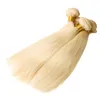 Cuticle aligned 613 blond color straight virgin human hair weaving