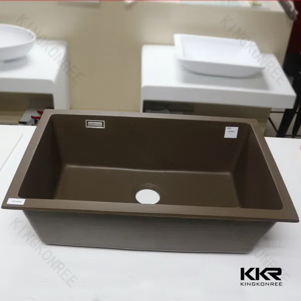 KKR factory price quartz stone black kitchen sink
