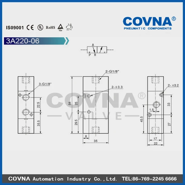 COVNA HK3A220 air compressor solenoid valve
