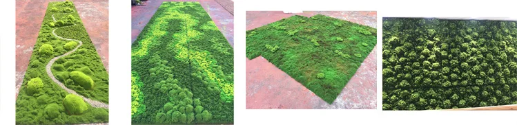 interior wall decoration artificial sea preserved immortal moss wall art panel sheet, peat moss mat natural, moss crepe