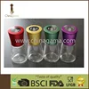 Colorful 4 in 1 rainbow easy refill and storage adjustable lid pepper and salt grinder set