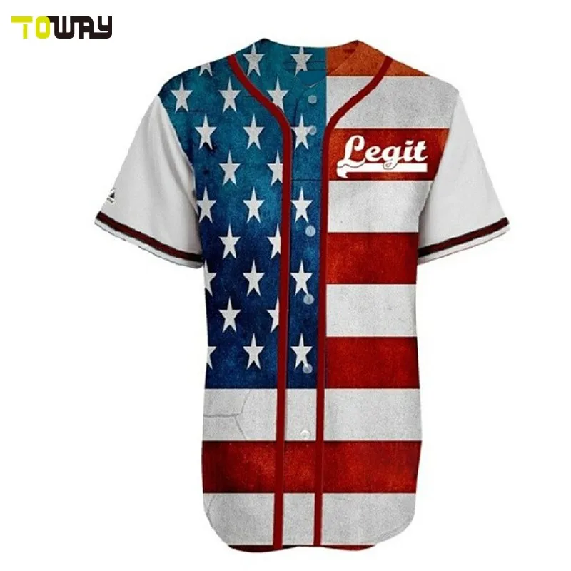 flag baseball shirt