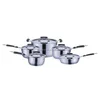 Hot Sales Stainless Steel Cookware Set With Flat S/S Lid/Camping Cooking Set