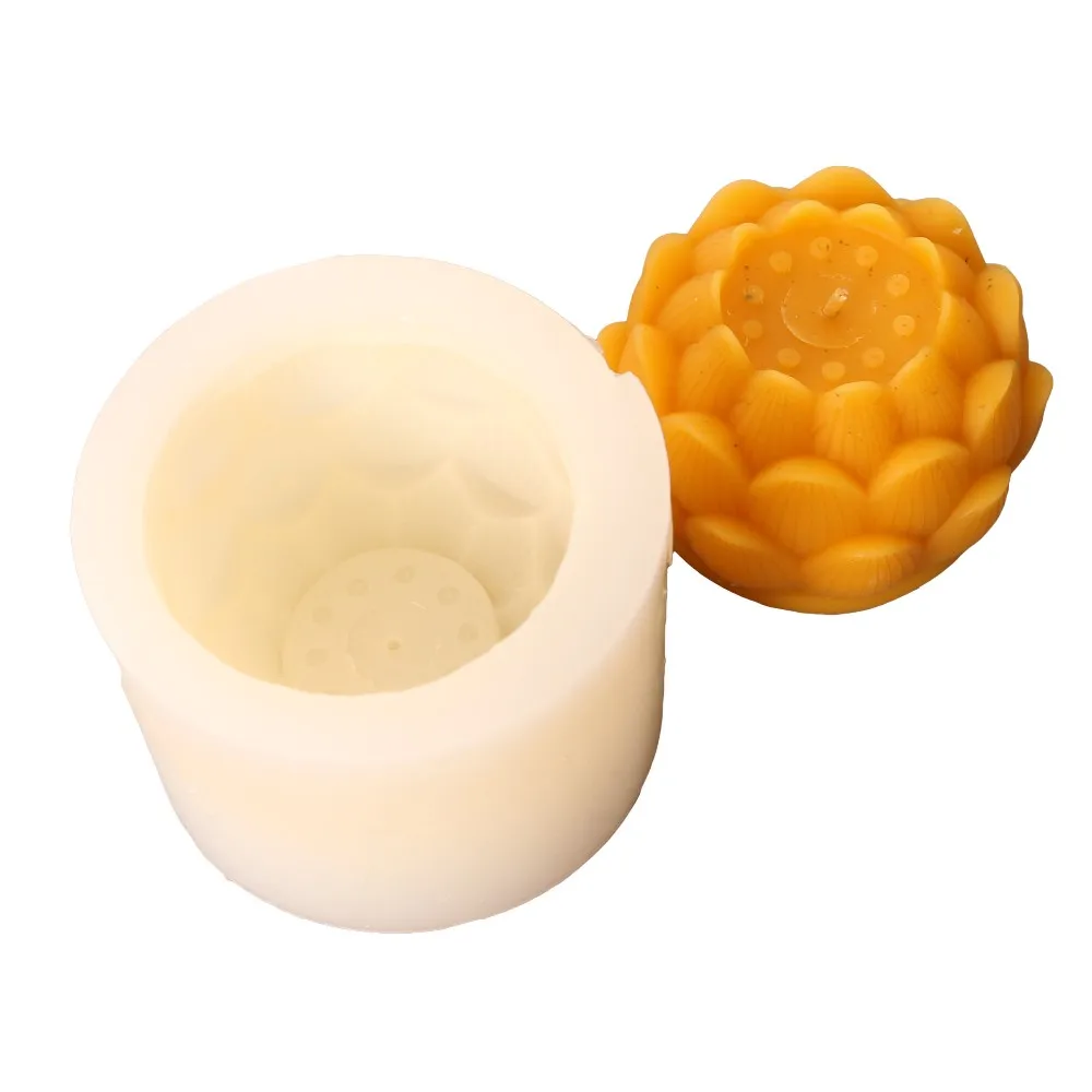 莲花硅胶蜡烛模具蜂蜡模具芳香疗法石蜡硅胶模具