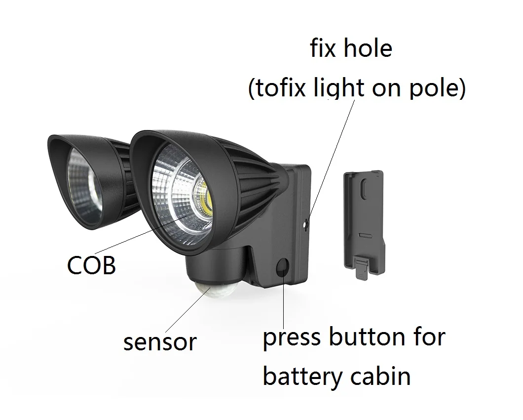 Led outdoor lighting fixture floodlight IP44 waterproof  solar led flood light