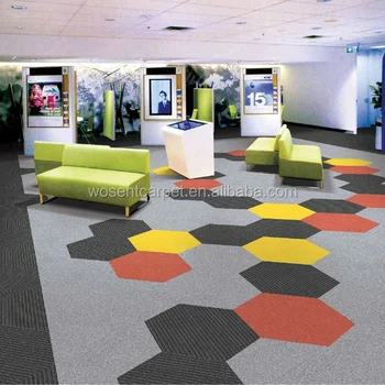 Modern Stripe Design Hexagon Carpet Tile For Floor Office Modern Stripe Design Hexagon Carpet Tile For Floor Office