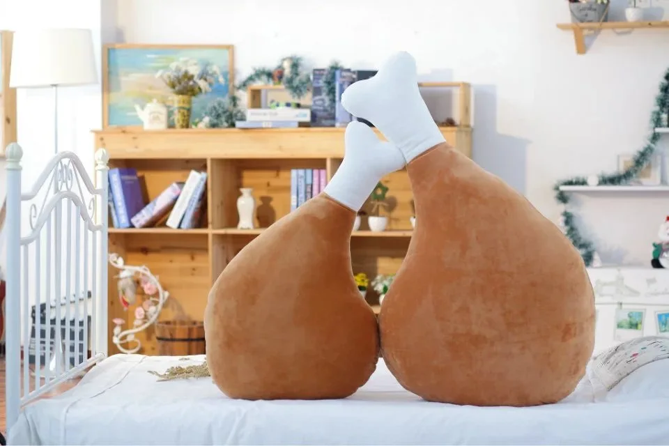 Chicken Leg Turkey Plush Toy/Throw Pillow Room Decor Cristmas Gift PP Cotton Set 