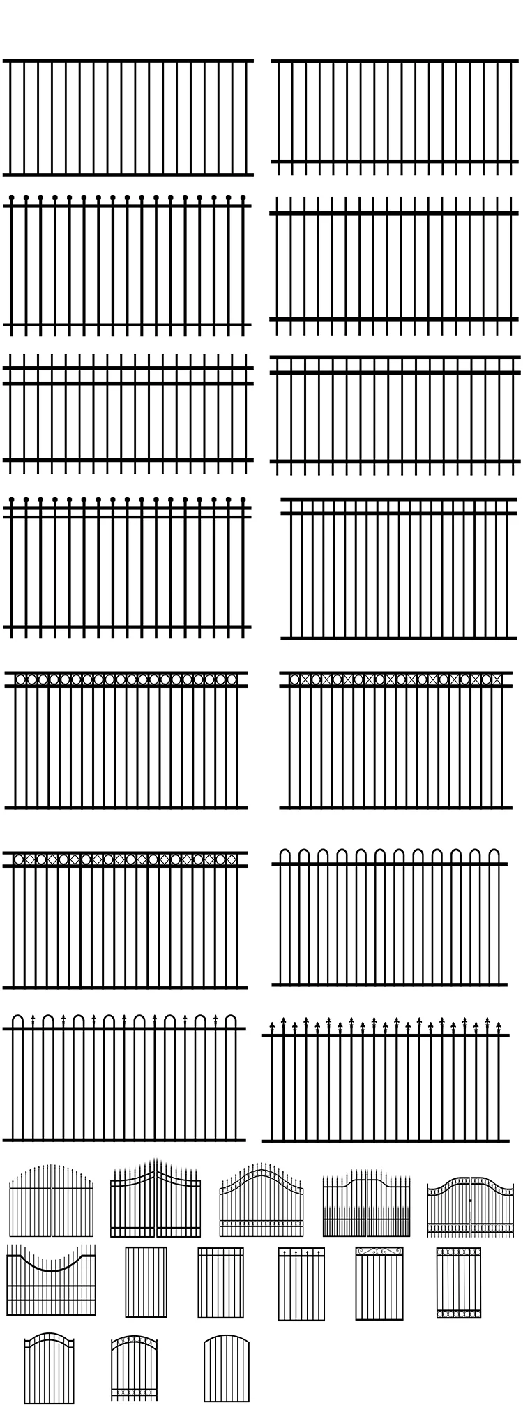 wholesale high quality wrought iron fencing with China manufactured certified by ISO9001