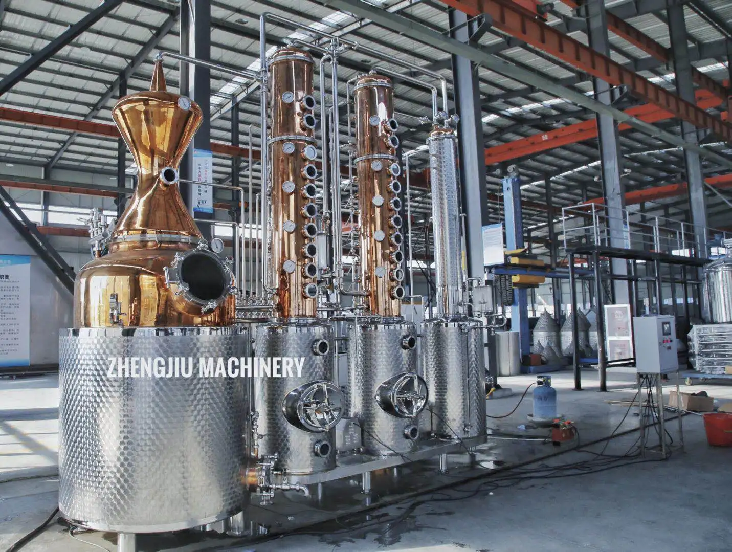 3000l 5000l Vodka Distillery Copper Pot Still With 20 Plates Column