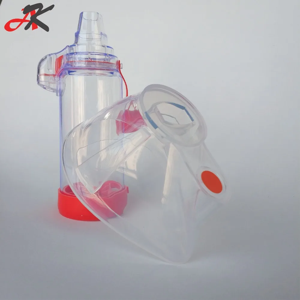 Latex Free Large Red With Face Mask Aerosol Chamber Plus Spacer Device