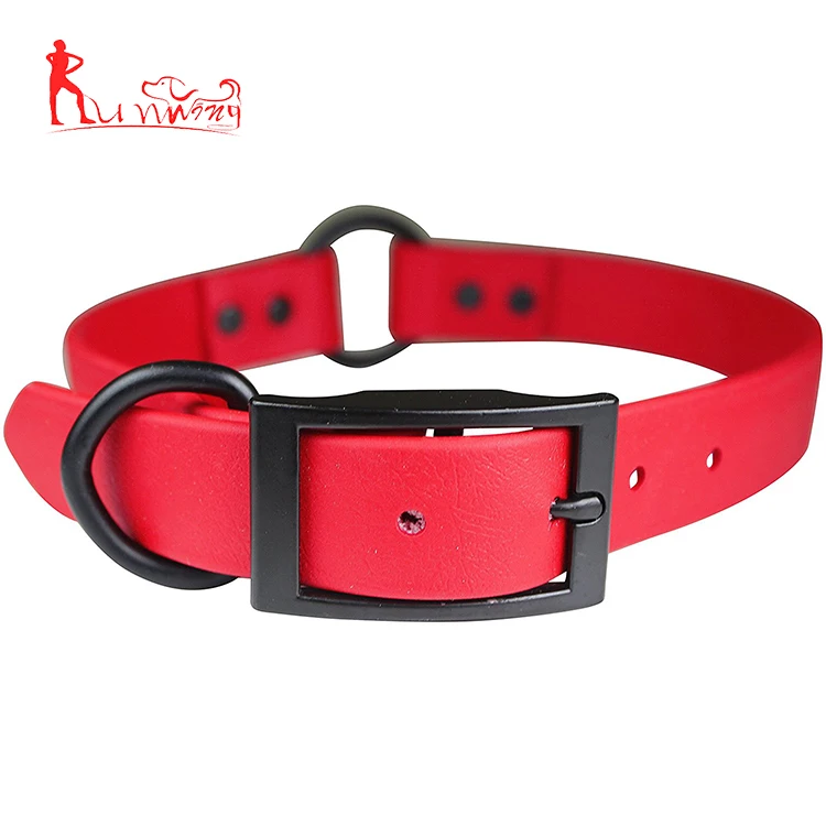 Waterproof Silicone Dog Collars With Zinc Alloy Buckle As Pet Supplies