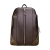 Custom high quality big capacity leisure business travel men leather backpack