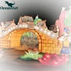 OAZ4303 Exotic Fantasy Amusement Park Boat Decorative Artificial Flowers Latern Show for Festival Decoration