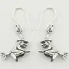 Witch On Broom Original 925 Silver Dangle Earrings