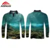design breathable sublimated custom performance mens fishing apparel