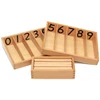 Baby Toy Montessori Materials Mathematics Teaching Spindle Box With 45 Spindles Math Learning and Educational Spindle Rod Toys