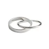 Simple Ladies Two Circle Interlink ring 925 silver sterling